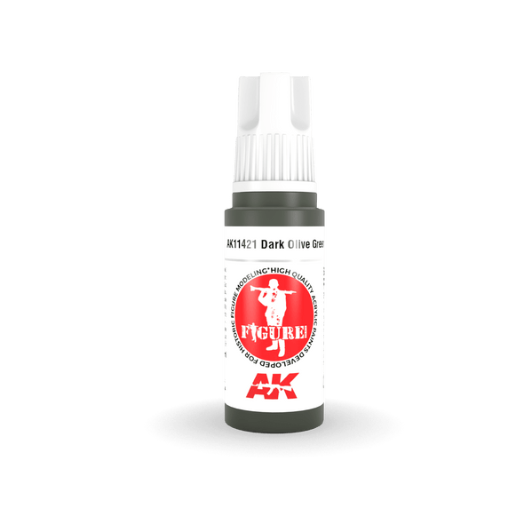 AK Interactive 3G Acrylics - Figure - Dark Olive Green 17ml