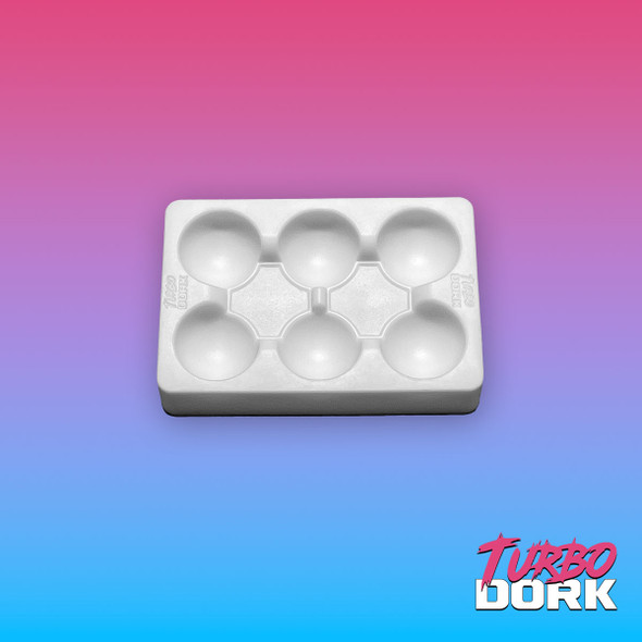 Turbo Dork Silicone Dry Palette (Small, White) 30g, 75mm x 50mm x 15mm