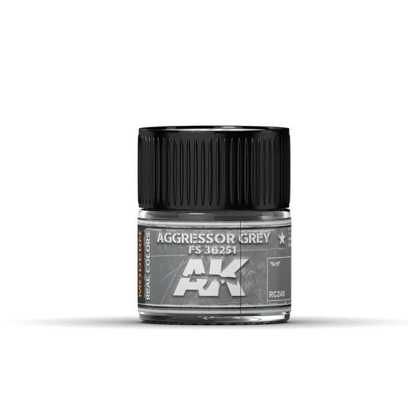 AK Interactive Real Colors Acrylic Lacquer - Aggressor Grey FS 36251 10ml