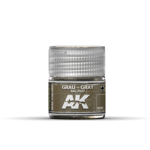 AK Interactive Real Colors Acrylic Lacquer - Grau Gray RAL 7027 10ml