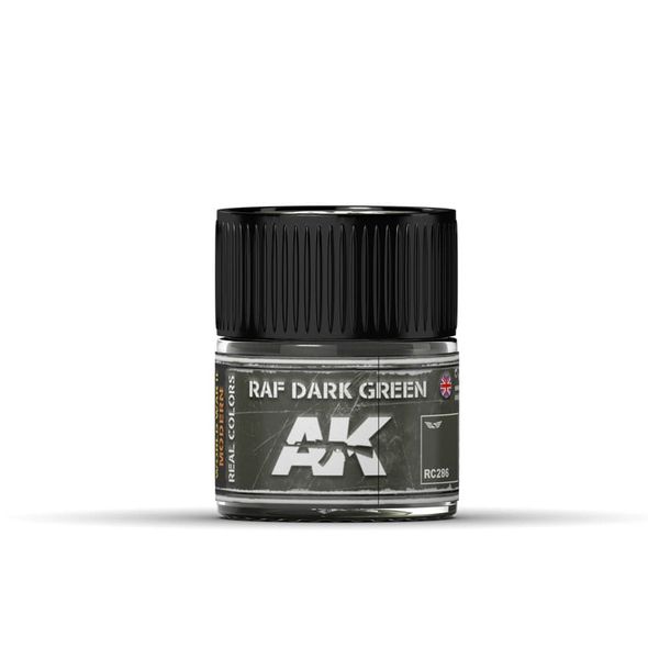 AK Interactive Real Colors Acrylic Lacquer - RAF Dark Green 10ml