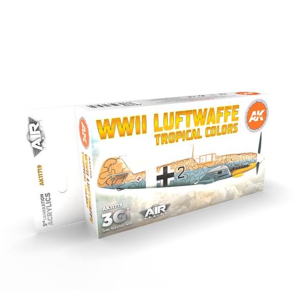 AK Interactive 3G Acrylics - Air - WWII Luftwaffe Tropical Colors Set