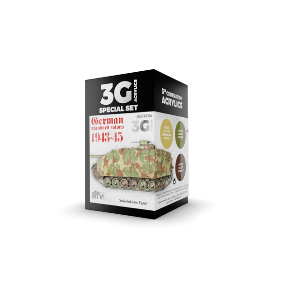 AK Interactive 3G Acrylics - AFV - German Standard 44-45 Combo Set