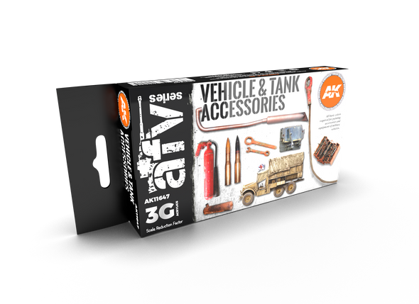 AK Interactive 3G Acrylics - AFV - Tank Accessories Set