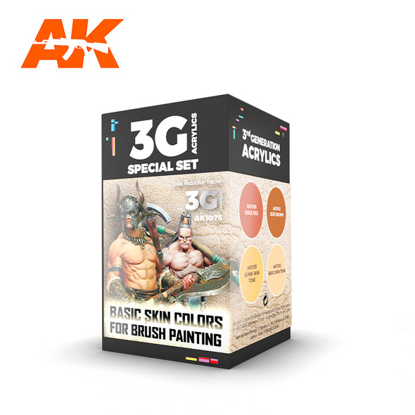 AK Interactive 3G Acrylics - Basic Skin Colors Wargame Color Set