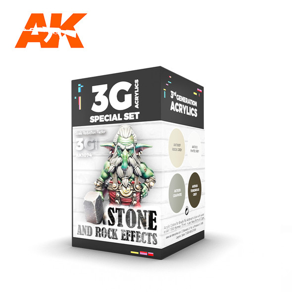 AK Interactive 3G Acrylics - Stone and Rock Effects Wargame Color Set