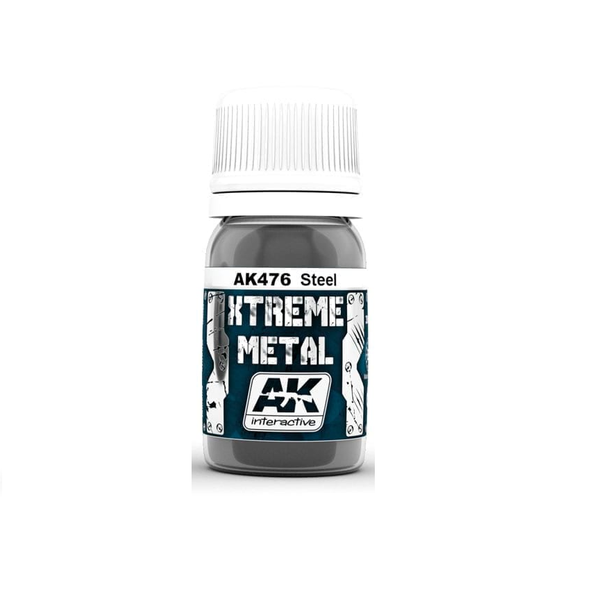 AK Interactive Enamels - Xtreme Metal - Steel 30ml