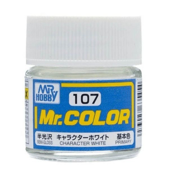 Mr. Hobby Mr. Color Acrylic Paint - C107 Character White (Semi-Gloss) 10ml