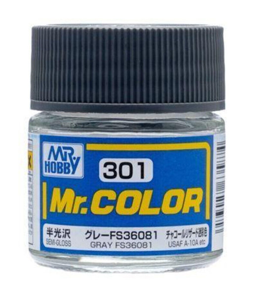 Mr. Hobby Mr. Color Acrylic Paint - C301 Gray FS36081 (Semi-Gloss/Aircraft) 10ml