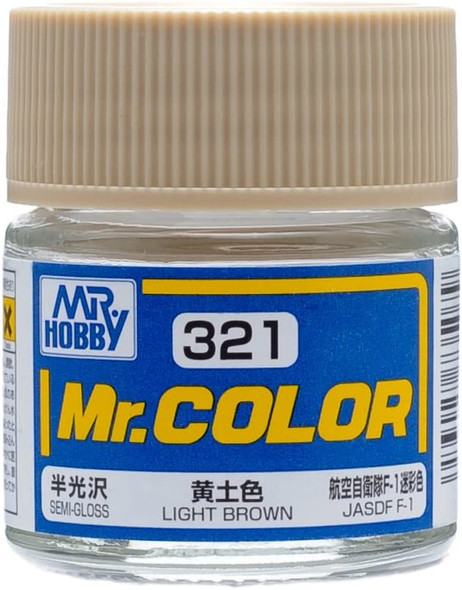 Mr. Hobby Mr. Color Acrylic Paint - C321 Light Brown (Semi-Gloss/Aircraft) 10ml