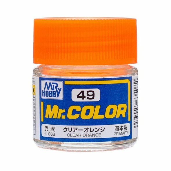 Mr. Hobby Mr. Color Acrylic Paint - C49 Clear Orange (Gloss/Primary) 10ml