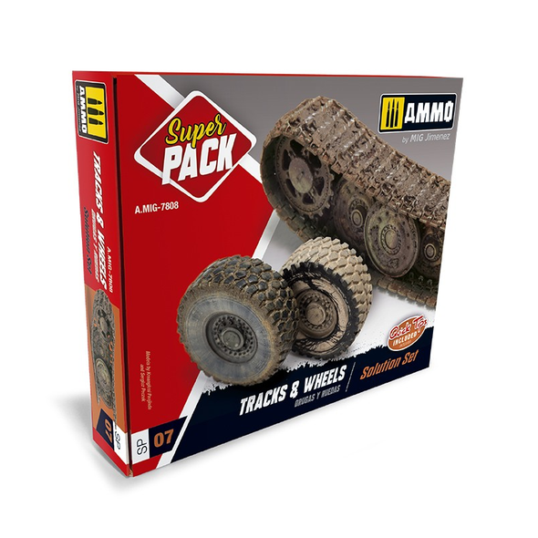 Ammo Mig Box Sets - Tracks & Wheels Super Pack Weathering Set