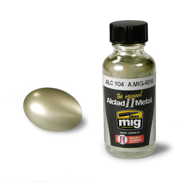 Ammo Mig Lacquers - Pale Burnt Metal Alclad Metallic Paint ALC104 30ml