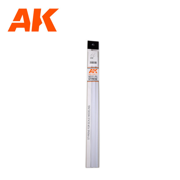 AK Interactive Styrene Strip - 0.75 x 0.50 x 350mm x 10 Units