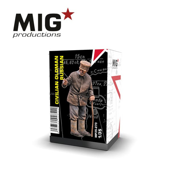 MIG Productions 1/35 Scale Civilian Old Man Russian Model Kit