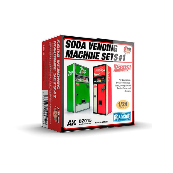 Doozy 1/24 Scale Soda Vending Machines Set 1 Model Kit