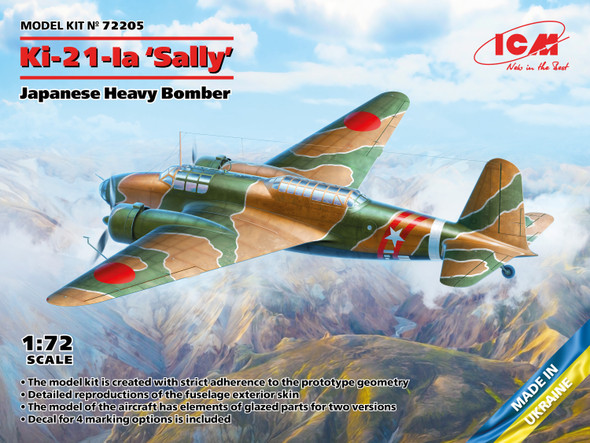 ICM 1/72 Scale Ki-21-Ia Sally Japanese Heavy Bomber Model Kit