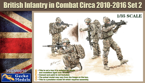 Gecko Models British Infantry In Combat Circa 2010-2012 Set 2 1/35 Scale Model Kit