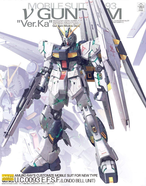 Bandai Gundam Char's Counterattack MG RX-93 Nu Gundam Ver. Ka 1/100 Scale Model Kit