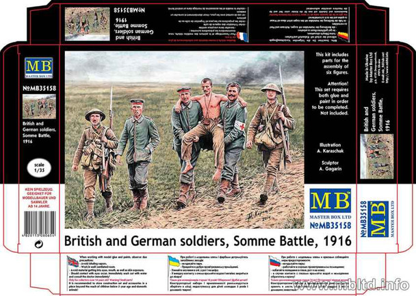 MASTER BOX 1/35 British and German soldiers, Somme Battle, 1916