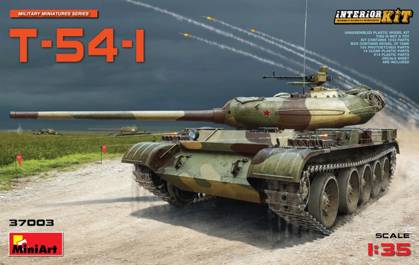 MiniArt 1/35 Scale T-54-1 Soviet Medium Tank Interior Kit Model Kit
