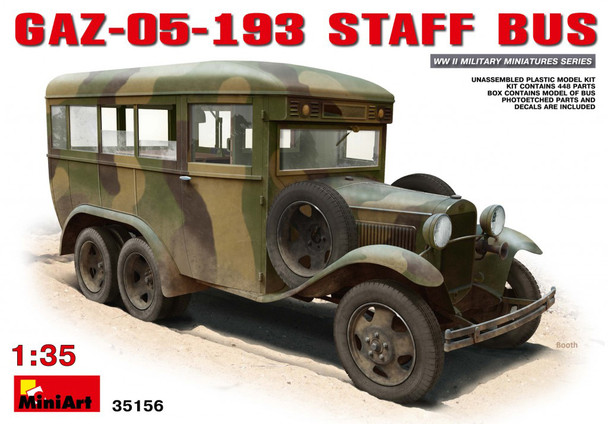 MiniArt 1/35 Scale GAZ-05-193 Staff Bus Model Kit