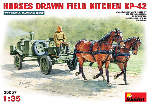 MiniArt 1/35 Scale Horses Drawn Field Kitchen KP-42 Model Kit