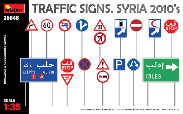 MiniArt 1/35 Scale Traffic Signs Syria 2010s Model Kit