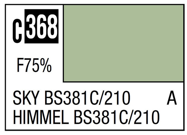 Mr. Hobby Mr. Color Acrylic Paint - C368 Sky Bs381C/210 (RAF Standard Color / WWII Early) 10ml