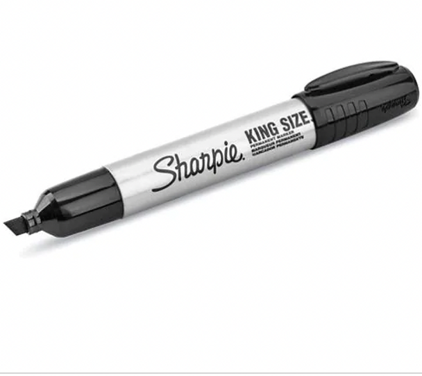 Sharpie King Size Black Chisel Permanent Marker, 1 Count