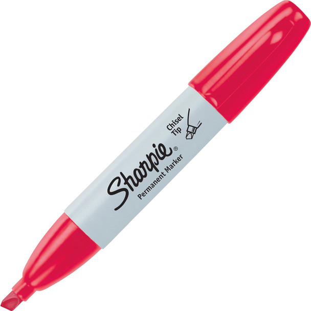Sharpie Red Chisel Tip Permanent Marker, 1 Count