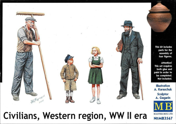MASTER BOX 1/35 Civilians, Western region, WW II era