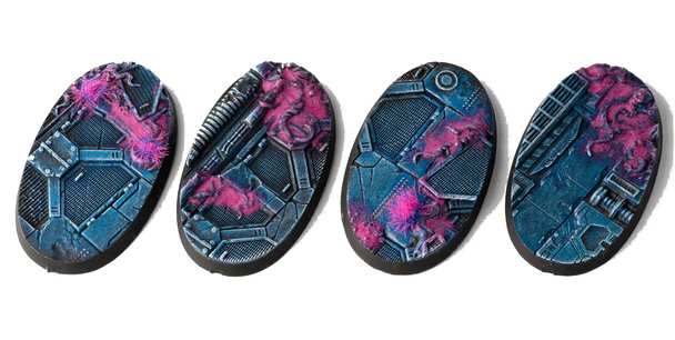 Gamers Grass Battle Ready Bases - Alien Infestation - Oval 60mm (x4)