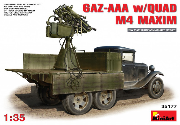 MiniArt 1/35 Scale GAZ-AAA with Quad M-4 Maxim Model Kit