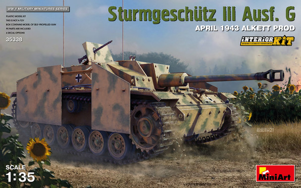 MiniArt 1/35 Scale Sturmgeschutz III Ausf.G April 1943 Alkett Production Interior Kit Model Kit