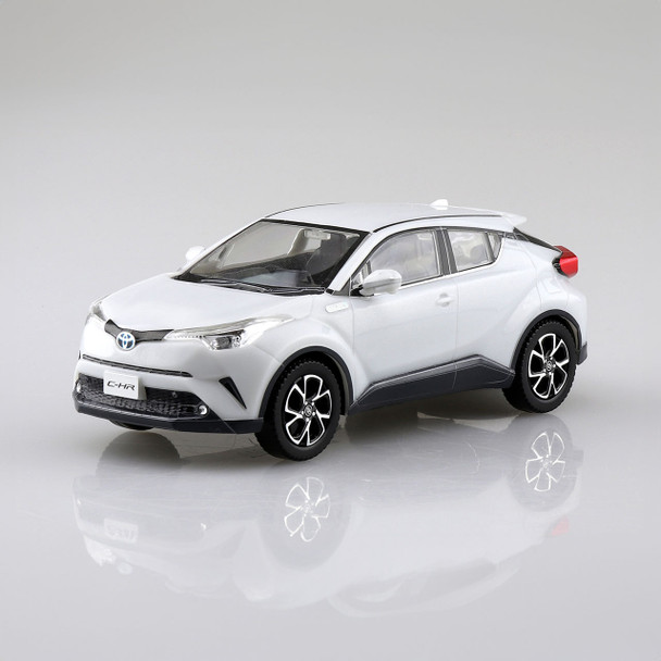 Aoshima 1/32 Scale Snap Kit #06-A Toyota C-HR White Pearl Crystal Shine Model Kit