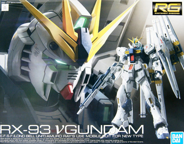 Bandai Gundam Char's Counterattack RG #32 Nu Gundam 1/144 Scale Model Kit