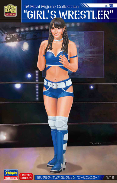 Hasegawa 1/12 Scale 12 Real Figure Collection No.30 Girl Wrestler Model Kit