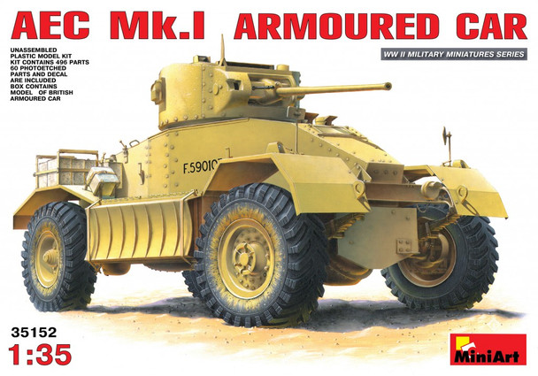 MiniArt 1/35 Scale AEC Mk 1 Armoured Car Model Kit