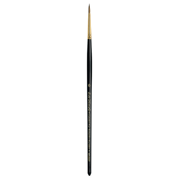 Da Vinci Watercolor Series 11 Maestro Kolinsky Sable Brush - Full Belly Round, Short Handle, Size 0