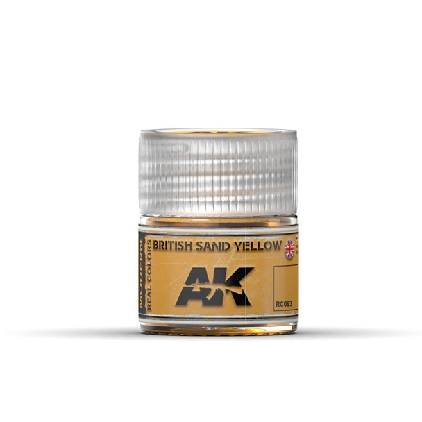 AK Interactive Real Colors Acrylic Lacquer - British Sand Yellow 10ml