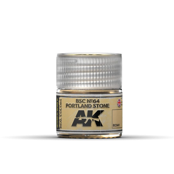 AK Interactive Real Colors Acrylic Lacquer - BSC No.64 Portland Stone 10ml