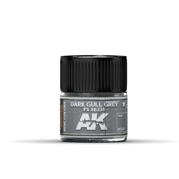 AK Interactive Real Colors Acrylic Lacquer - Dark Gull Grey FS 36231 10ml