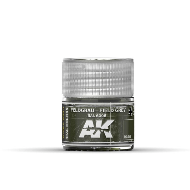 AK Interactive Real Colors Acrylic Lacquer - Feldgrau Field Grey RAL 6006 10ml