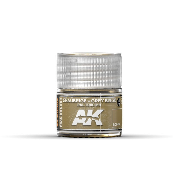 AK Interactive Real Colors Acrylic Lacquer - Graubeige Grey Beige RAL 1040-F9 10ml