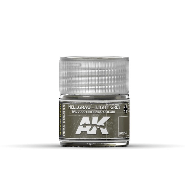 AK Interactive Real Colors Acrylic Lacquer - Hellgrau-Light Grey RAL7009 interior color 10ml