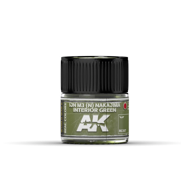 AK Interactive Real Colors Acrylic Lacquer - IJN M3 N Nakajima Interior Green 10ml