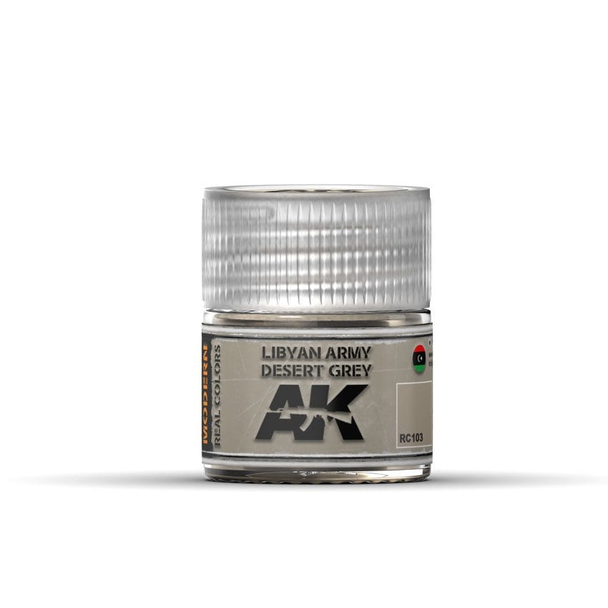 AK Interactive Real Colors Acrylic Lacquer - Libyan Army Desert Grey 10ml