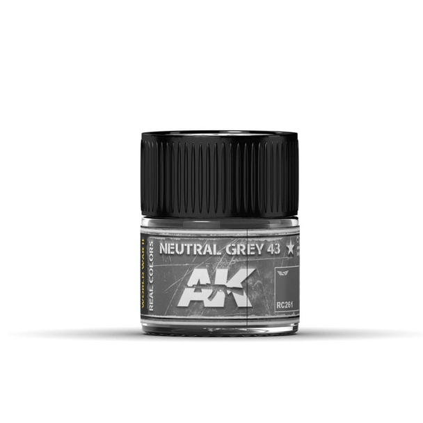 AK Interactive Real Colors Acrylic Lacquer - Neutral Grey 43 10ml