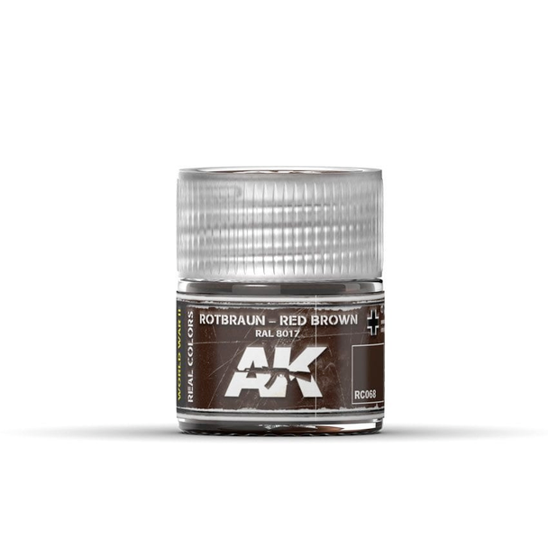 AK Interactive Real Colors Acrylic Lacquer - Rotbraun Red Brown RAL 8017 10ml
